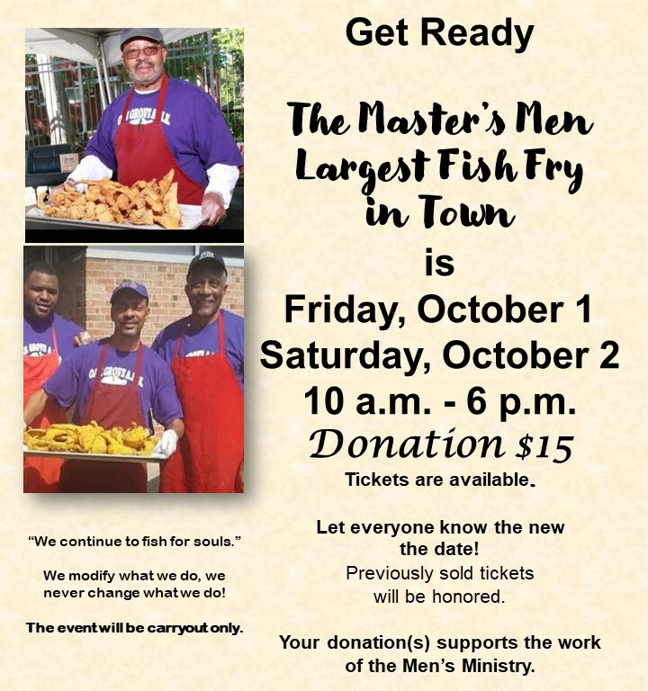 Get Ready...The 35th Annual Master's Men Fish Fry Has a New Date!