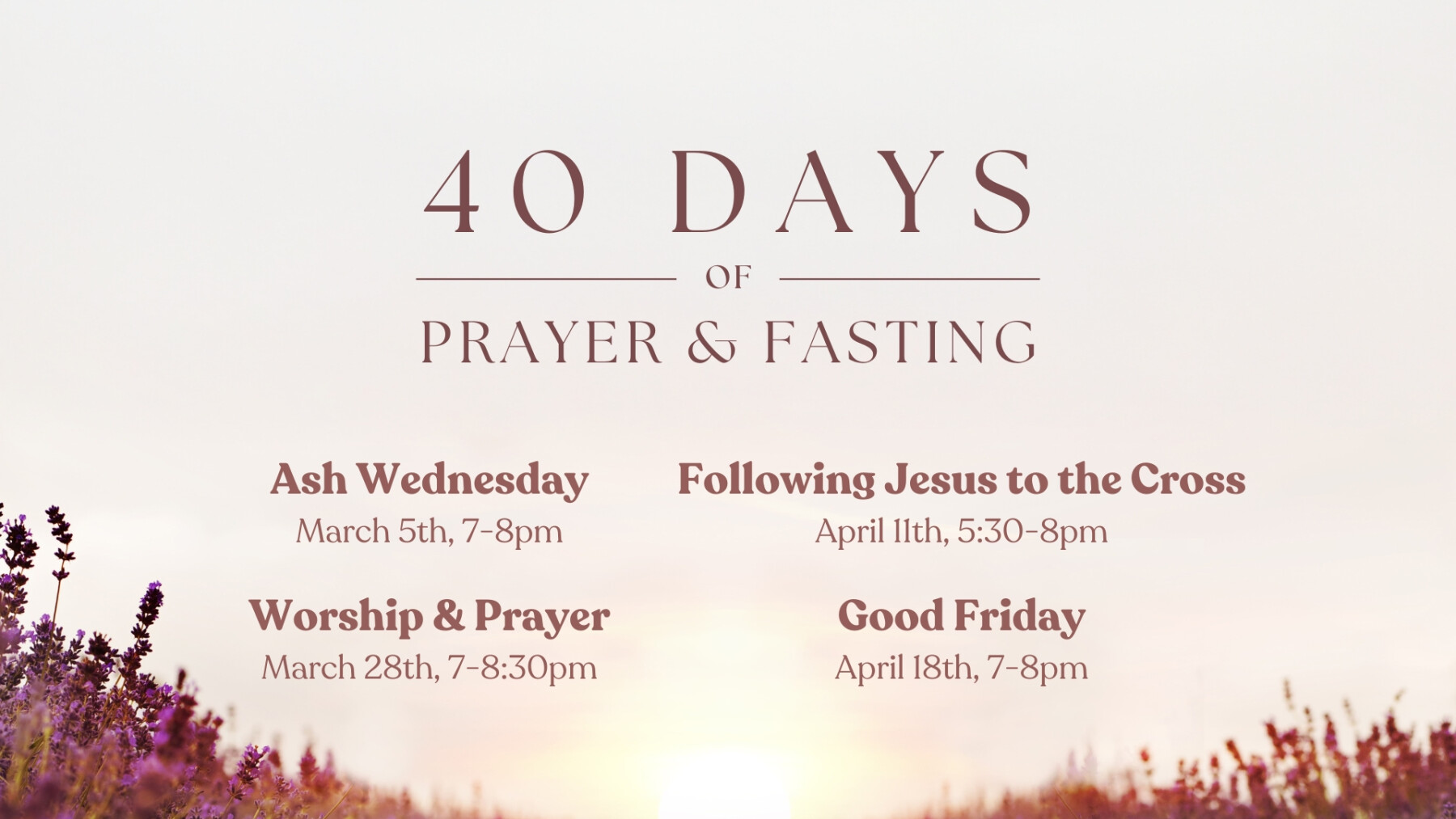 40 Days of Prayer & Fasting (Guidebook)