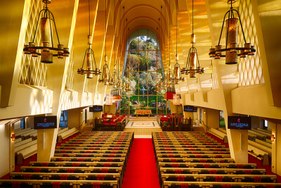 First Church San Diego sanctuary for weddings, memorials, baptisms, and other services