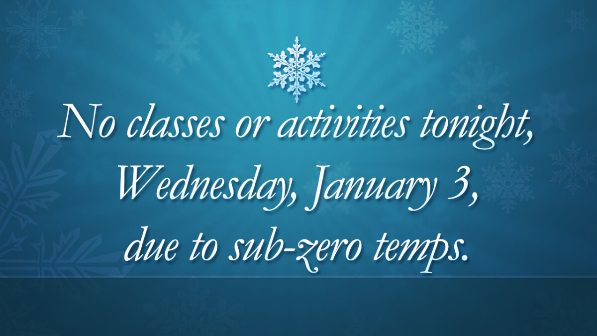 Wednesday Night Services Canceled