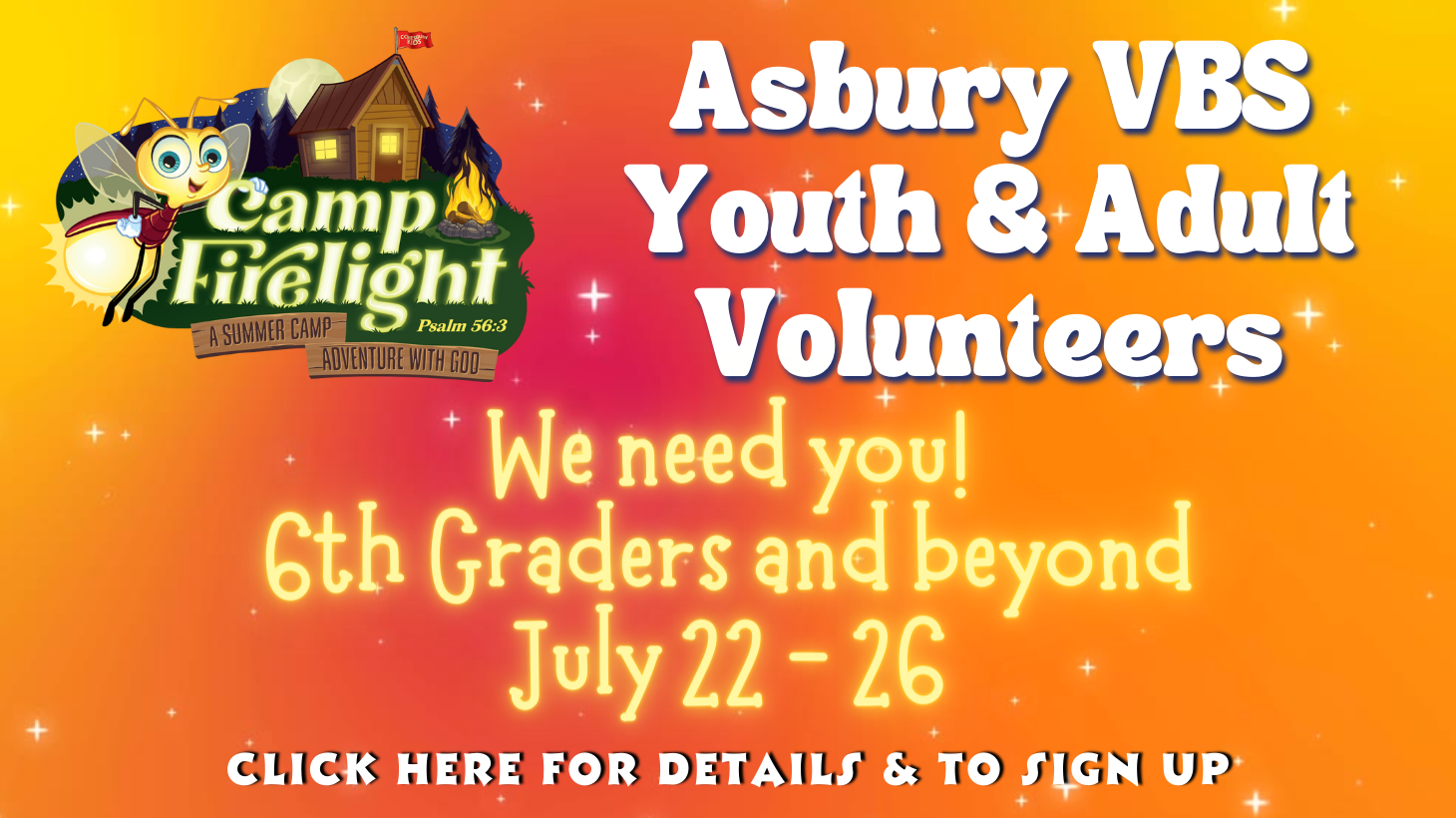 VBS Youth & Adult Volunteers | Asbury UMC Lafayette LA