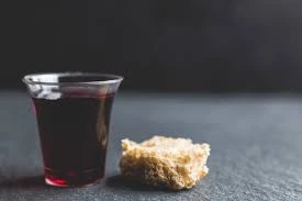 Communion elements at Community Church