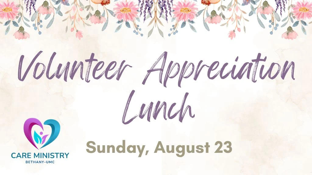 Care Ministry Volunteer Lunch