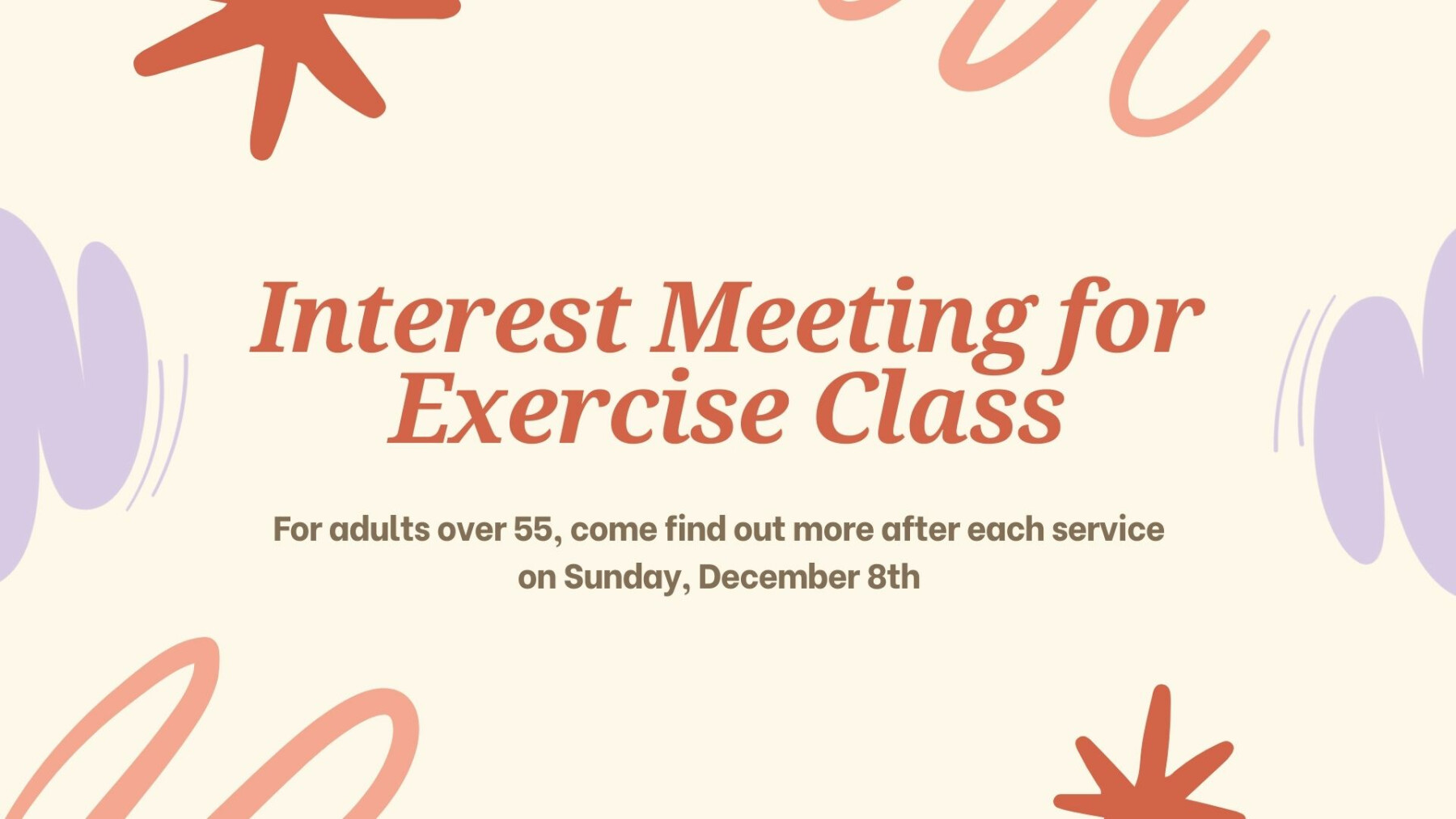 Interest Meeting for Exercise Class