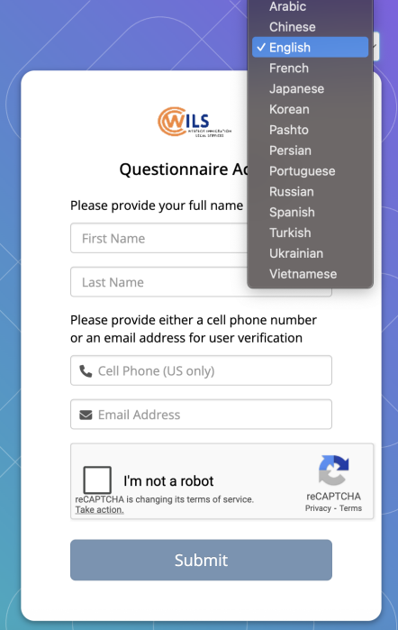 Screenshot with Dropdown