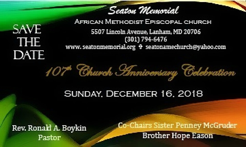 Seaton AME 107 Church Anniversary