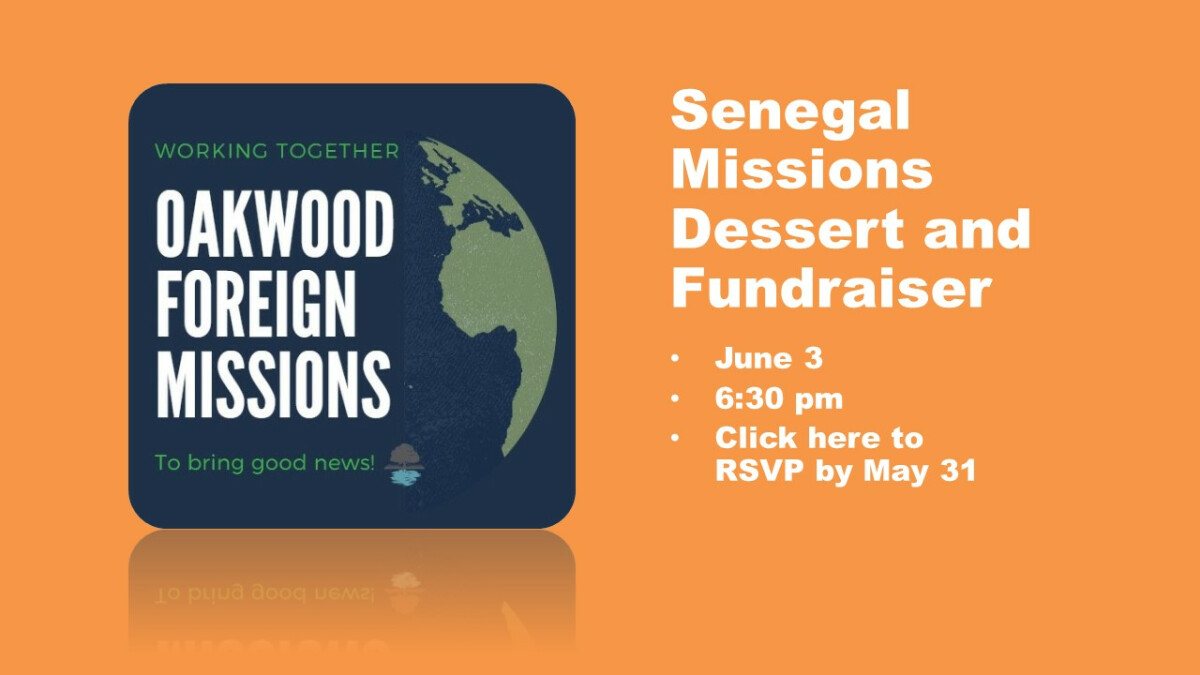 Senegal Missions Dessert and Fundraiser
