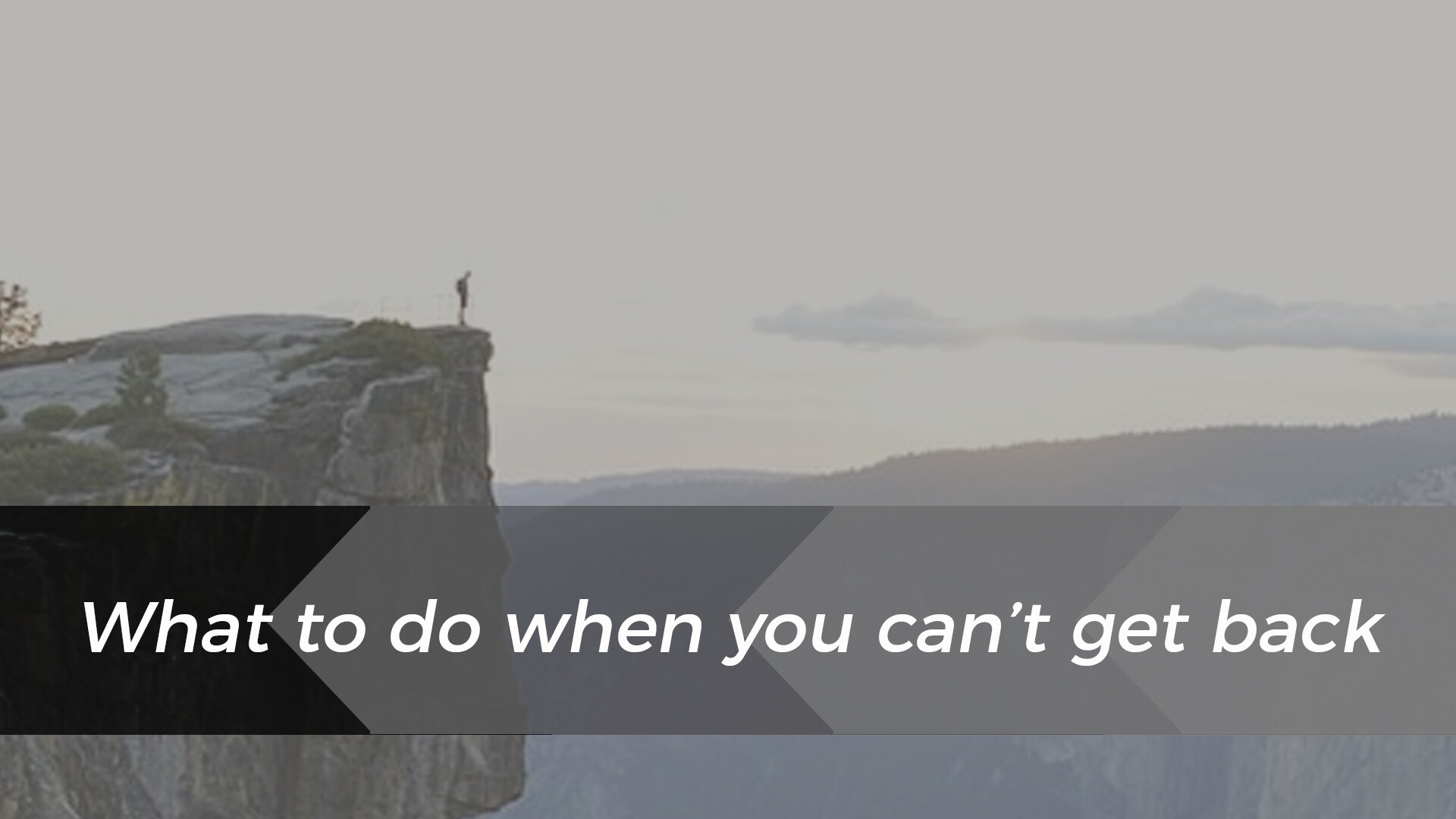 What To Do When You Can't Get Back (Video) episode artwork