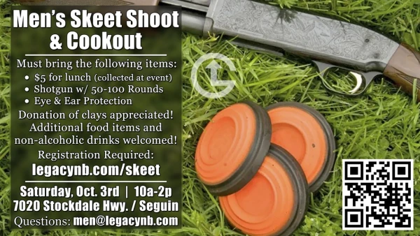 Men's Skeet Shoot & Cookout - Saturday, Oct. 3, 2026