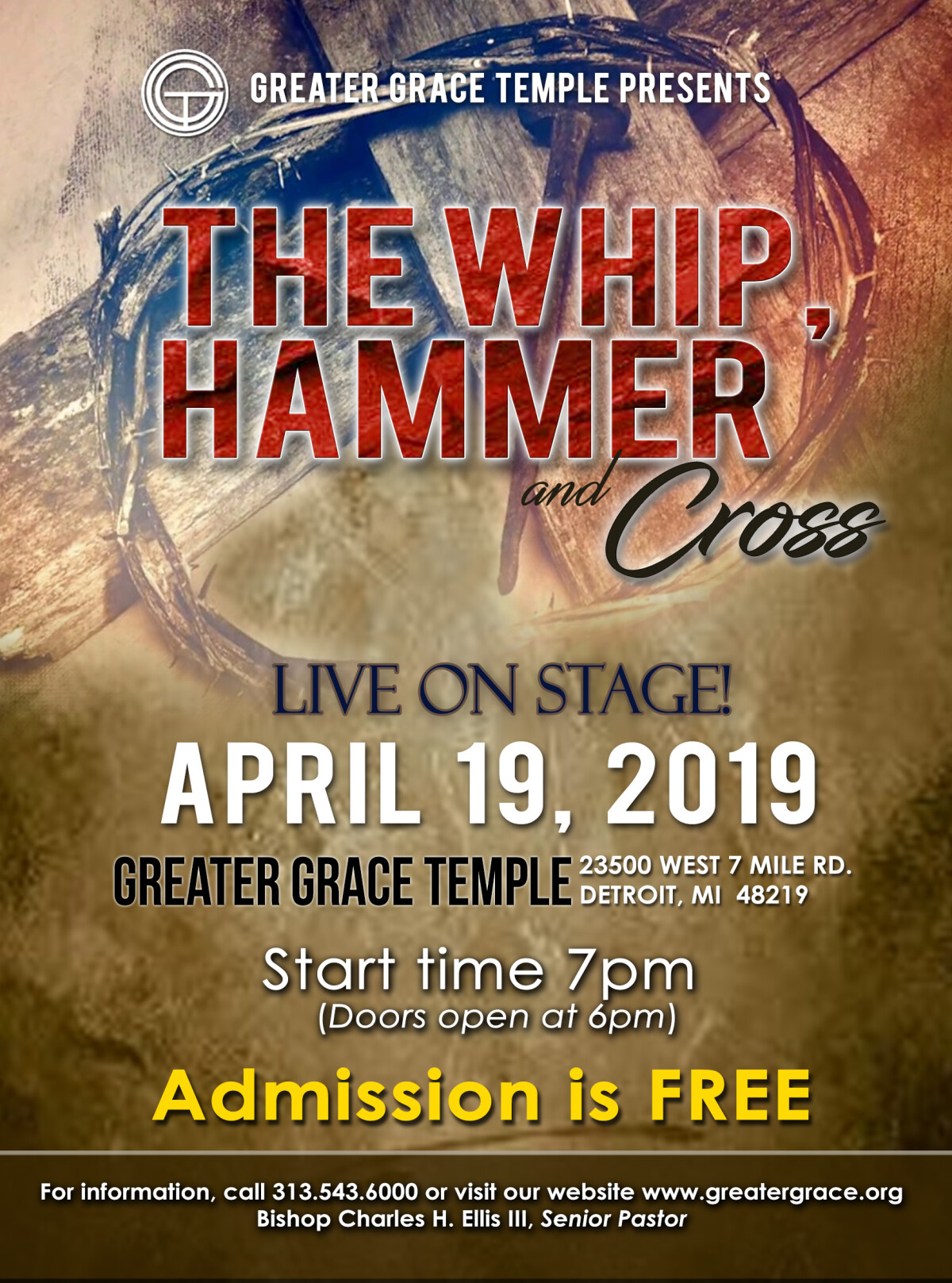 Illustrated Sermon: The Whip, Hammer & Cross (LIVE)