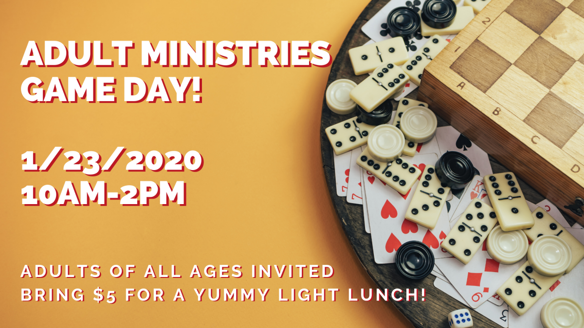 Adult 55+ Ministries Game Day