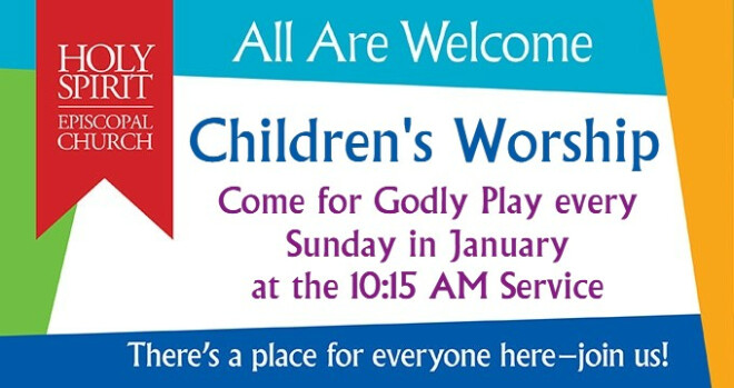 Children's Worship during the 10:15 a.m. service every Sunday in January