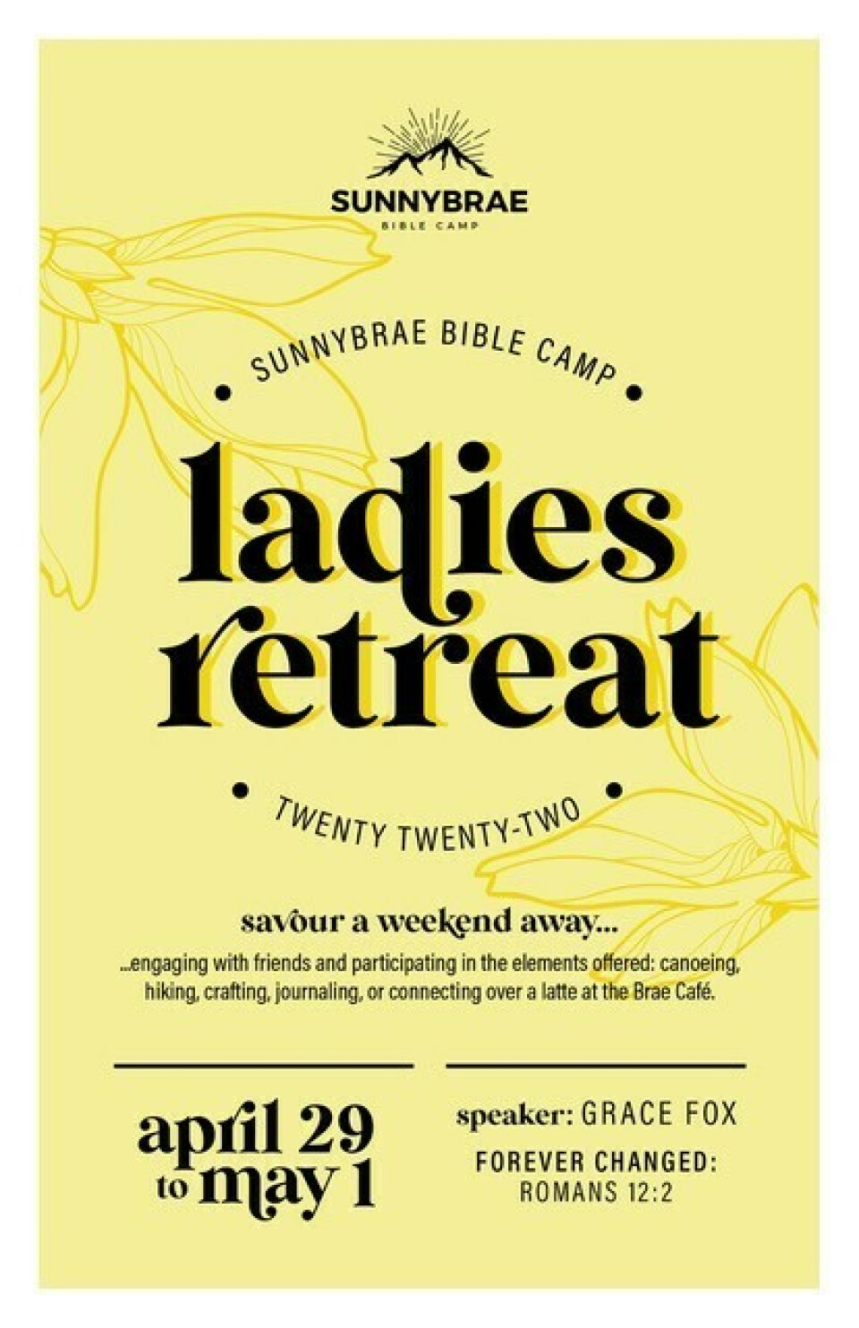 Ladies' Retreat at Sunnybrae Bible Camp