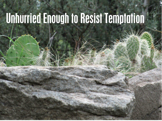 Unhurried Enough to Resist Temptation