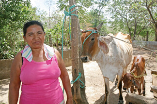 One of the women in a Nicaraguan village whose life has improved because of the 