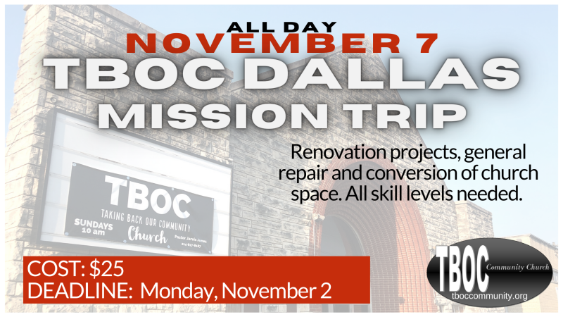 TBOC Dallas Mission Trip