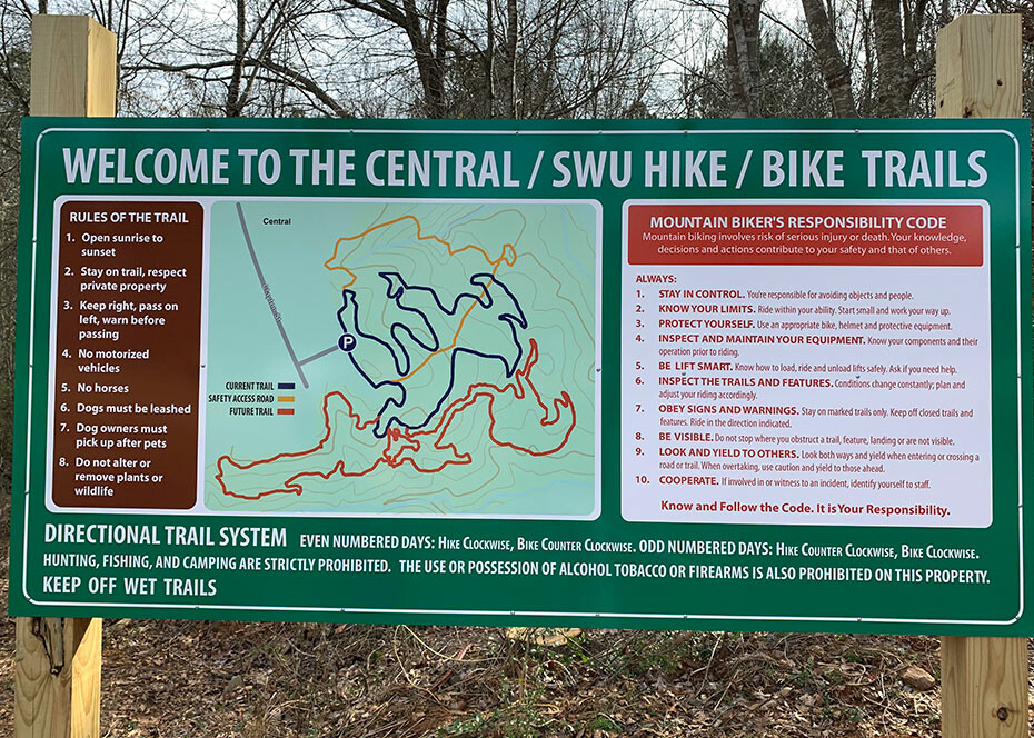 SWU cycling trail map