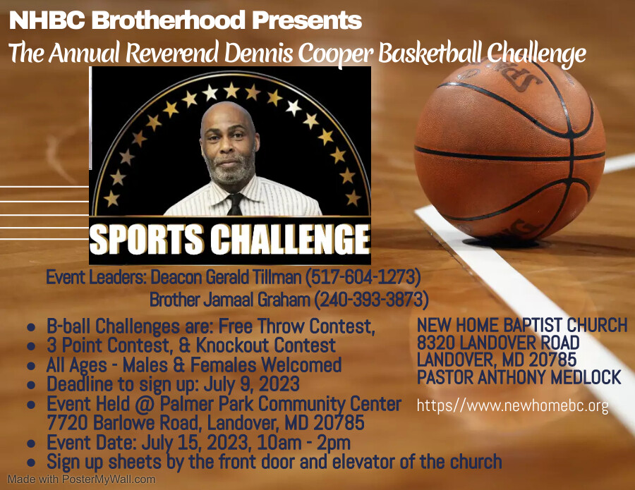 Annual Rev. Dennis T. Cooper Basketball Challenge (10AM - 2PM)  