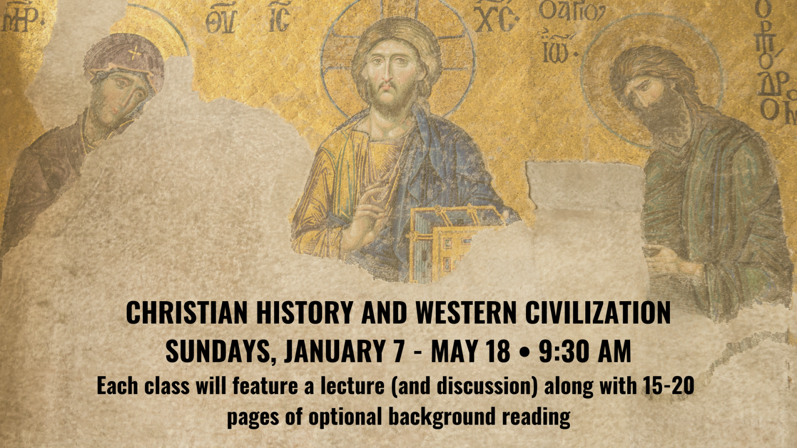 Christian History and Western Civilization Sunday Study