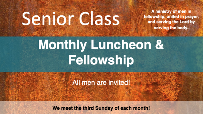 Senior Class Luncheon & Fellowship - Canceled