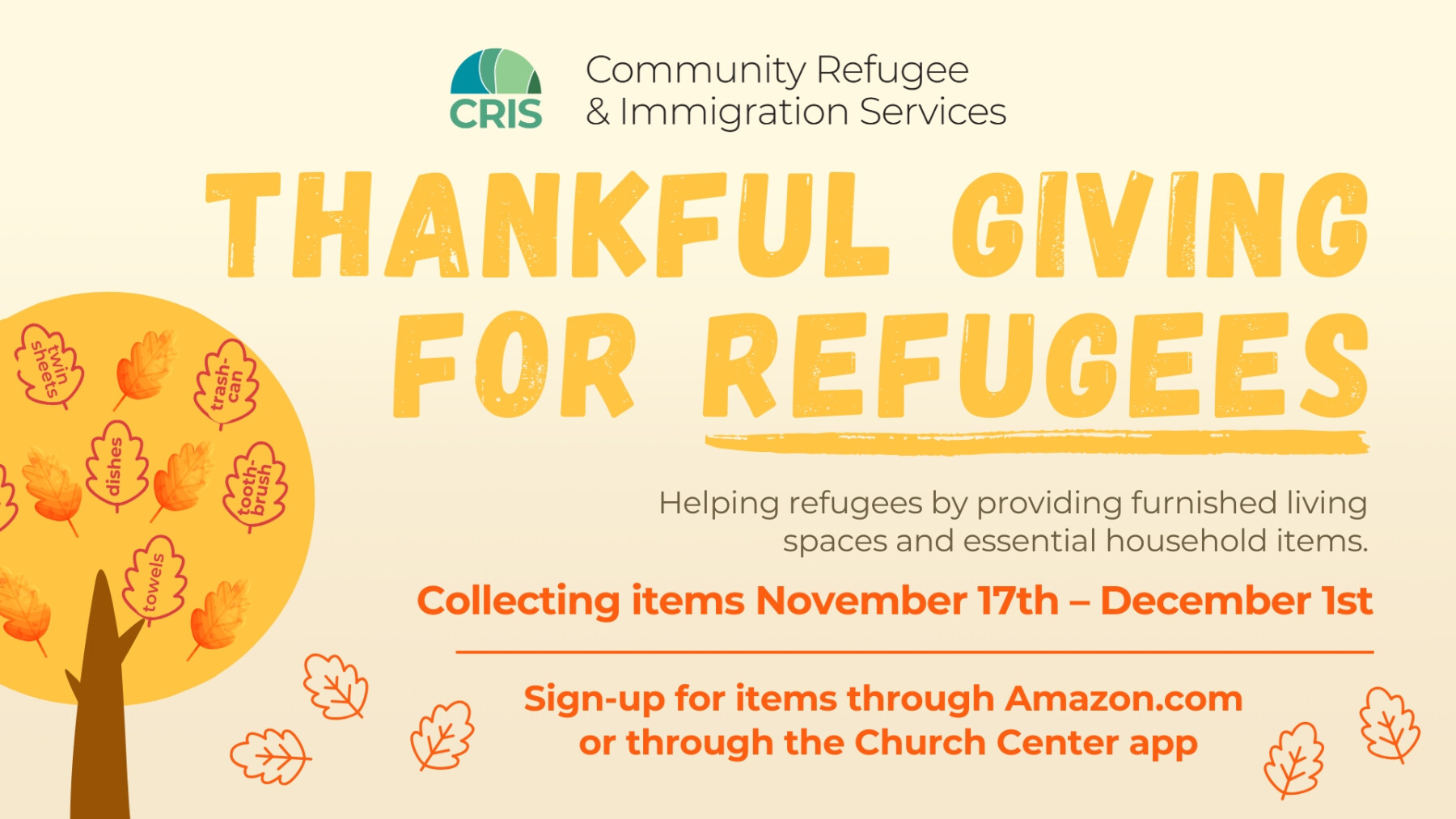 Thankful Giving for Refugees