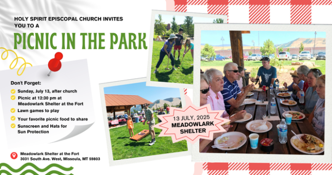 Church Picnic in the Park, 12:30 pm