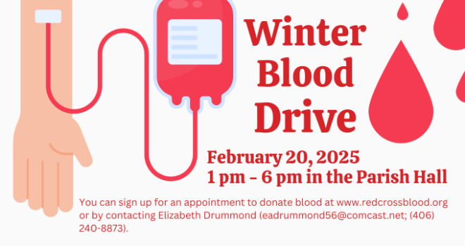 Winter Blood Drive, 1 - 6 pm