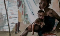Haiti Survivor with Child