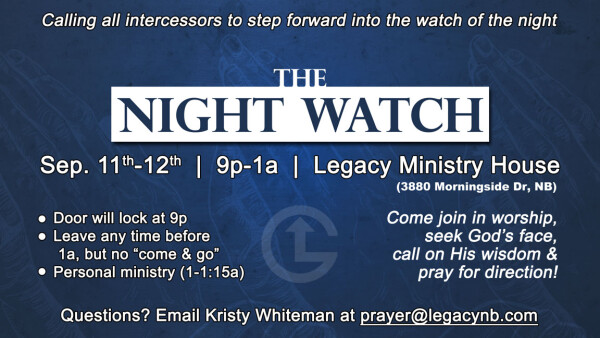 Legacy Church - The Night Watch - September 11-12, 2026