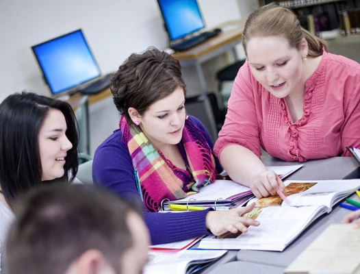 Students gather to study and receive tutoring services