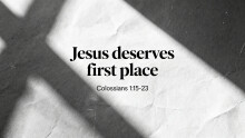 Jesus Deserves First Place