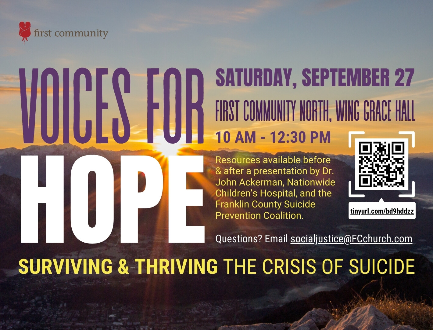 Voices for Hope: Surviving and Thriving the Crisis of Suicide