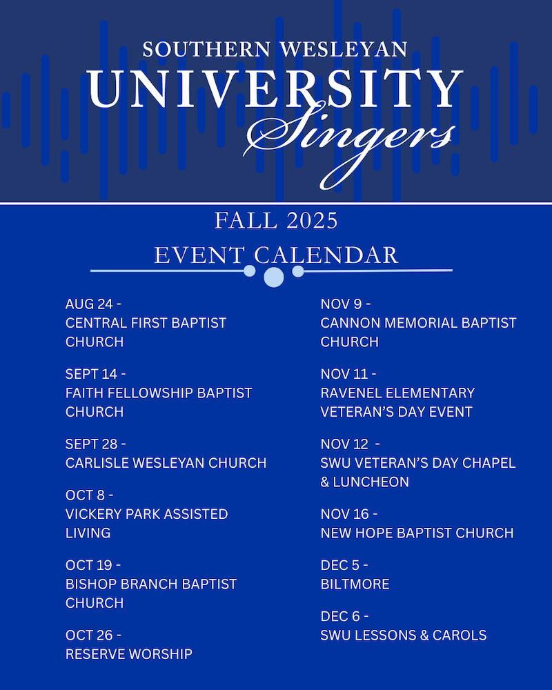 University Singers Schedule