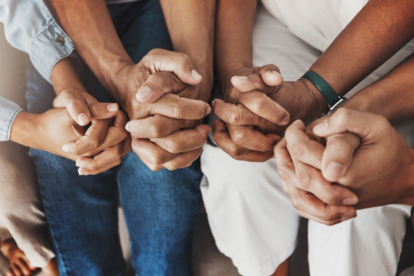 group of people praying