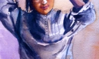 Beiging Girl with Red Comb