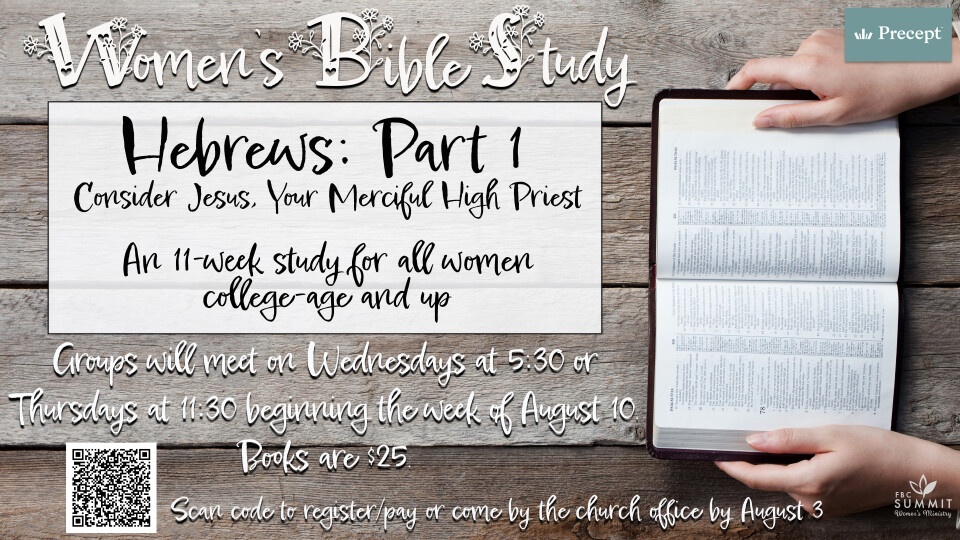 Women's Bible Study: "Hebrews Part 1"
