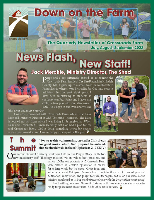 Down On The Farm: The Quarterly Newsletter of Crossroads Farm (v.89)
