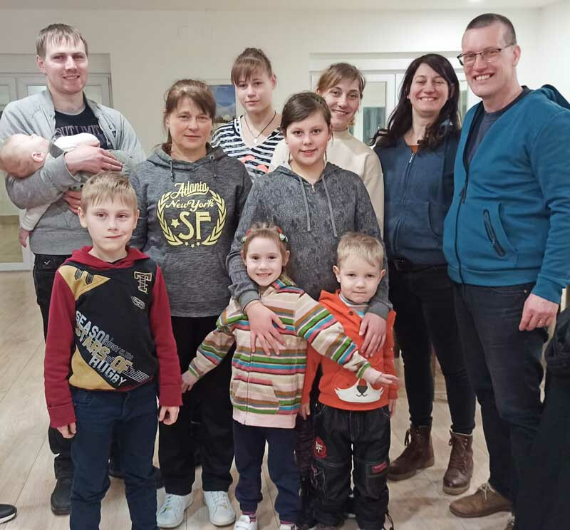 Darko and Gorana with two Ukrainian families