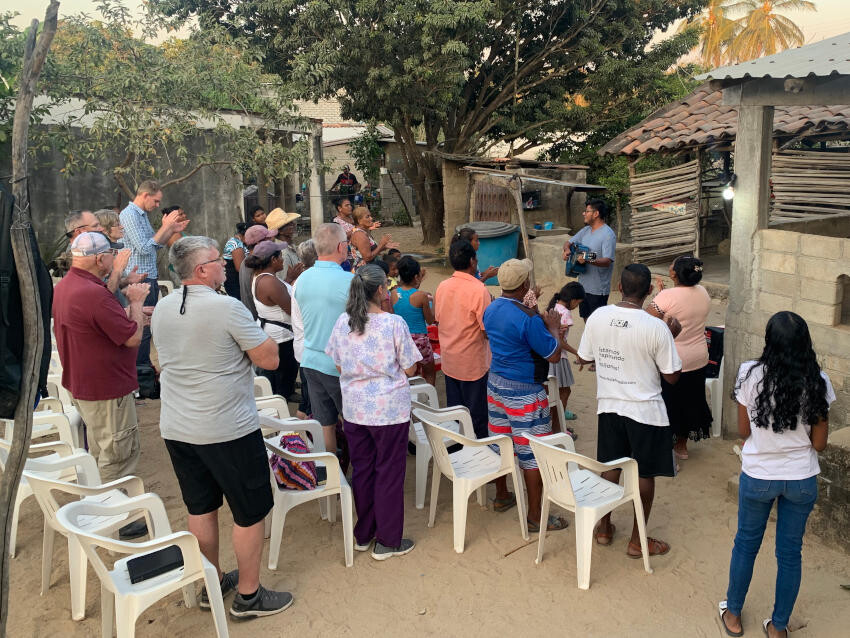 Mission Team in local worship service