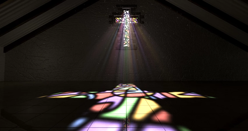 Stained glass cross