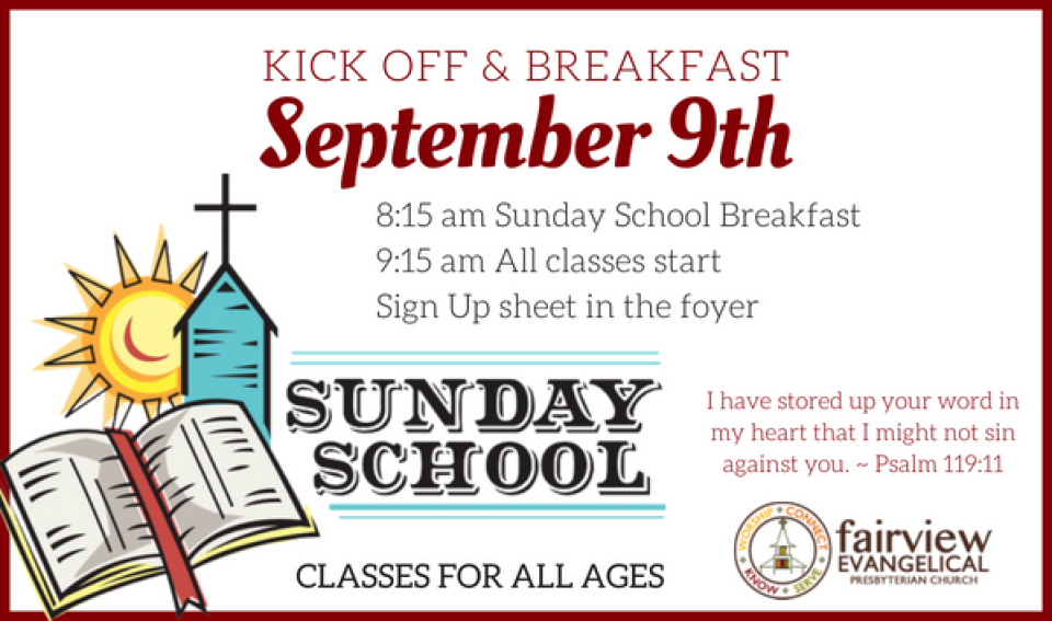 Sunday School Kick-Off and Breakfast