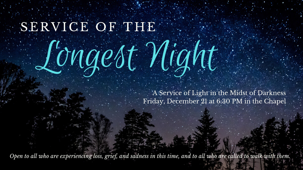 Longest Night (Blue Christmas) Service
