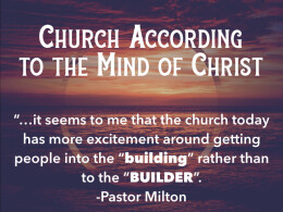 Church According to the Mind of Christ