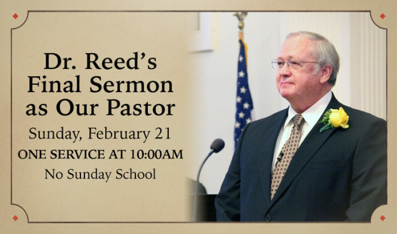 Dr. Reed's Last Sermon