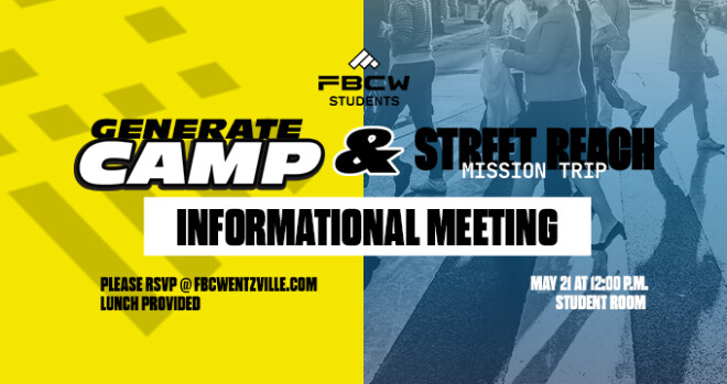 Student Generate & Street Reach Informational Meeting