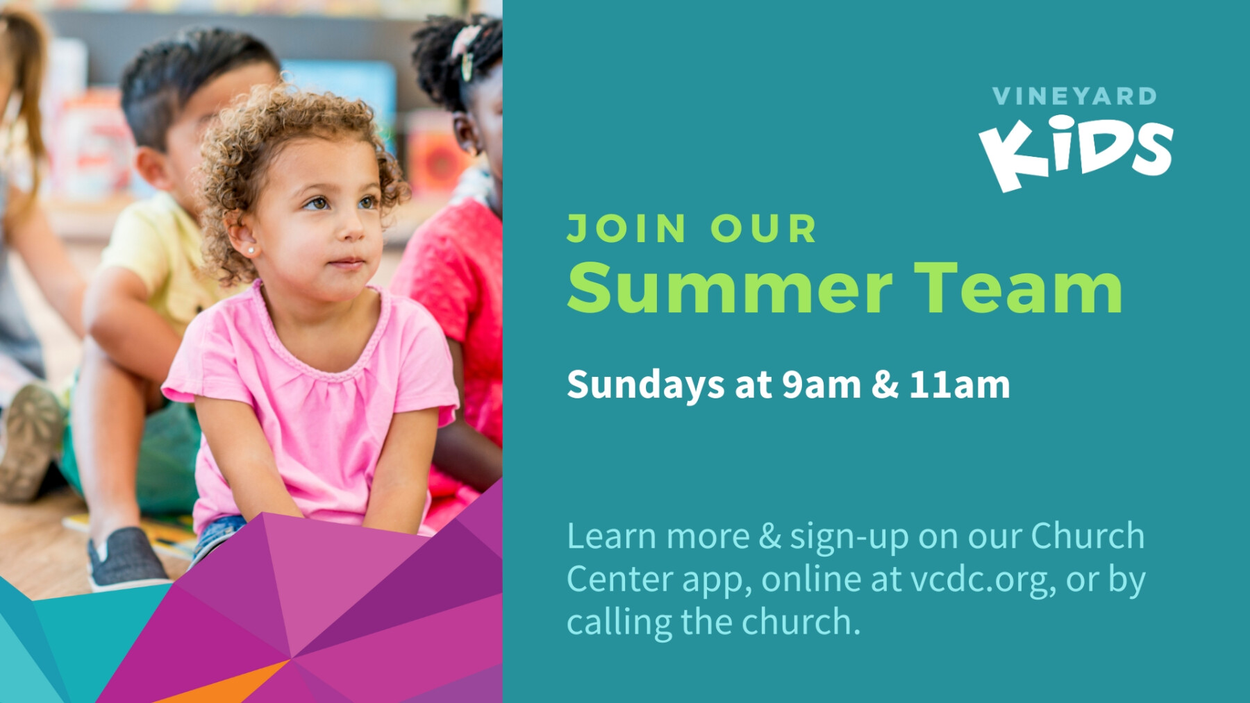 Kids Min Summer Leader Recruitment