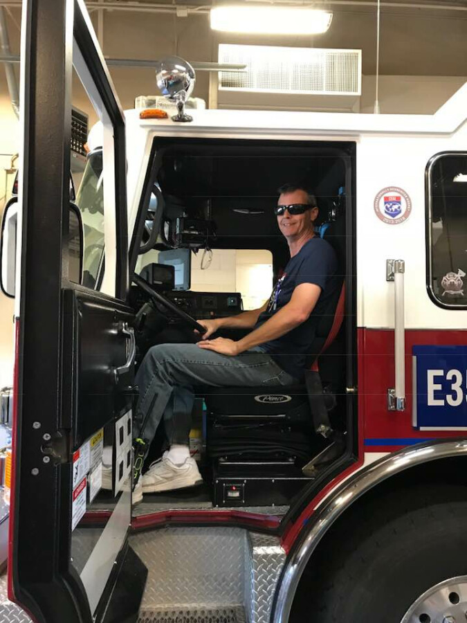 John in Fire Truck John in Fire Truck
