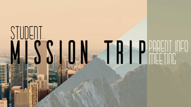 Youth Ministry: Detroit Missions Trip Info Meeting
