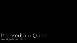 PromisedLand Quartet Concert