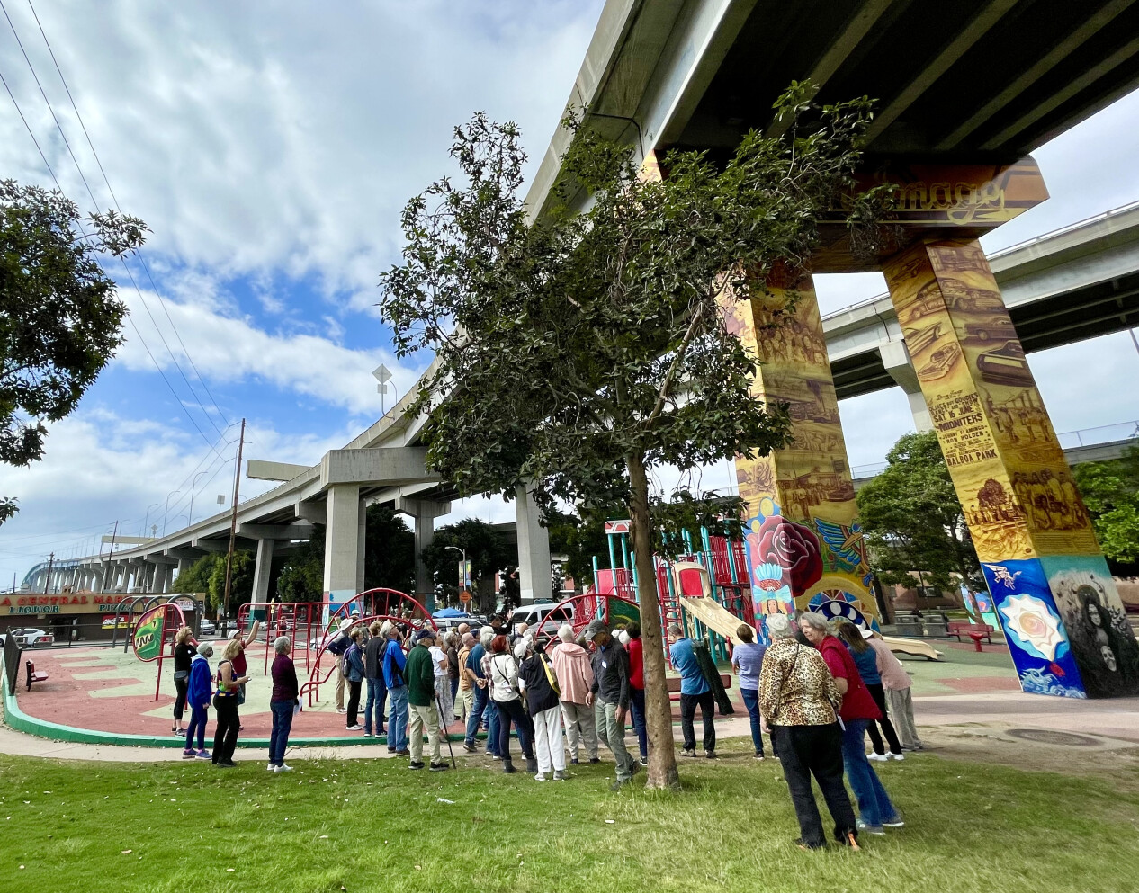 walking tour at Chicano Park